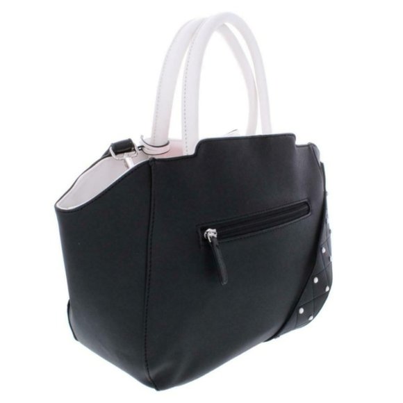 Catherine Malandrino Black White Satchel Bag *NWT* - Picture 3 of 10